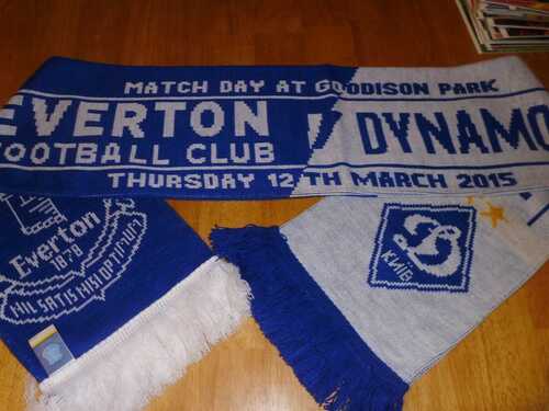 Everton Vs  Dynamo Kiev - 2015 - European Match Scarf (Official Merchandise)