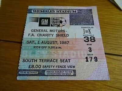 Ticket Coventry v Everton Charity Shield Aug 1st 1987