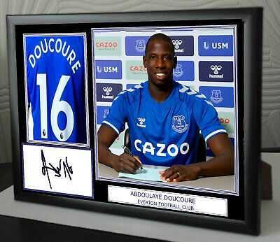 Abdoulaye Doucoure EVERTON FC Framed Canvas Print Signed  Great Gift