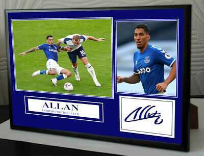 ALLAN EVERTON FC Framed Canvas Print Signed  Great Gift