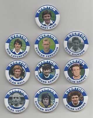 EVERTON FC LEGENDS (SET 1)  MAGNETS X10  38mm