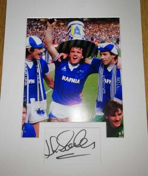 35x28cm 11x14 Inch HAND SIGNED DISPLAY JOHN BAILEY EVERTON LEGEND