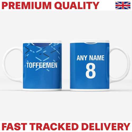 Personalised Everton FC Inspired 2019/20 Home Kit Football Mug - Toffeemen EFC