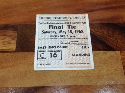 SUPERB ORIGINAL 1968 FA CUP FINAL TICKET WEST BROMWICH ALBION V EVERTON