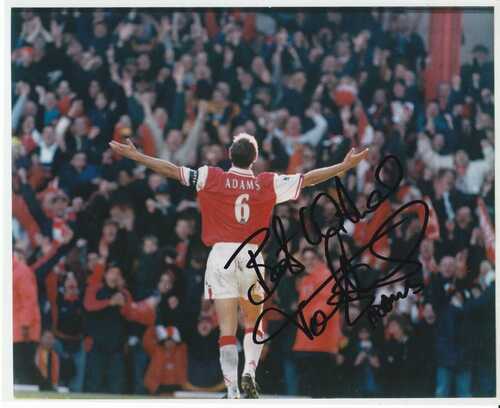 Arsenal Legend TONY ADAMS Signed 1998 v Everton Famous Goal Celebration Photo