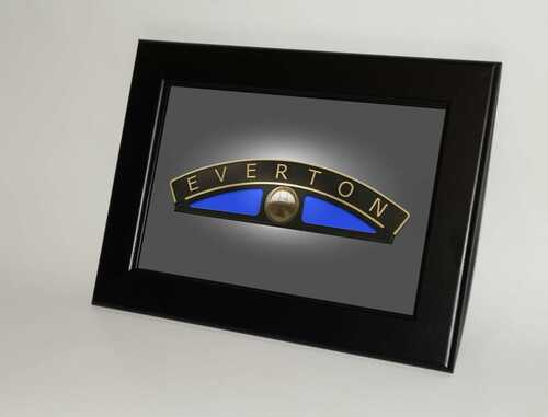 Everton FC Print. Locomotive Nameplate. Framed. **NEW two size listing