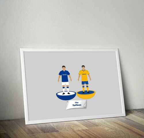 Everton Style Subbuteo Print