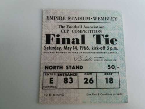 EVERTON v SHEFFIELD WEDNESDAY  1966 FA CUP FINAL TICKET