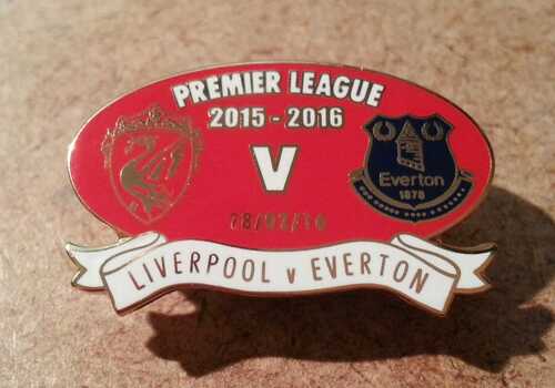 LIVERPOOL and EVERTON - 2015/16 SEASON SUPPORTERS ENAMEL BADGE