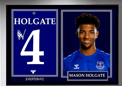 MASON HOLGATE EVERTON FC Framed Canvas Print Signed  Great Gift