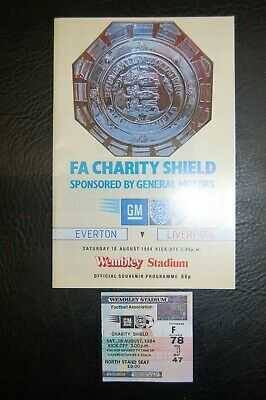 TICKET/PROGRAMME  1984 CHARITY SHIELD   EVERTON V LIVERPOOL