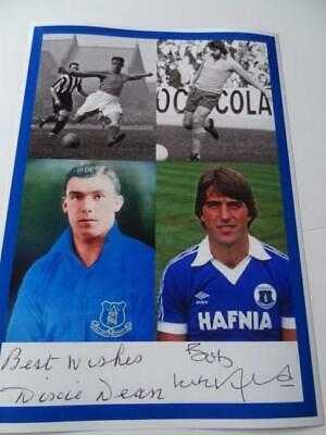 EVERTON FC LEGENDS DIXIE DEAN and BOB LATCHFORD SIGNED REPRINT EXCLUSIVE A4 PRINT