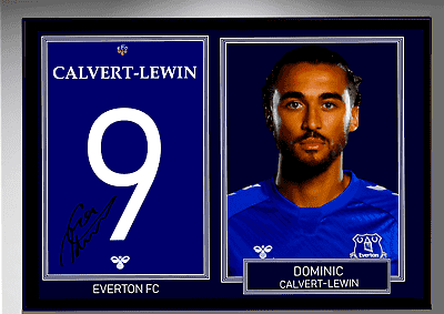 DOMINIC CALVERT LEWIN EVERTON FC Framed Canvas Print Signed  Great Gift