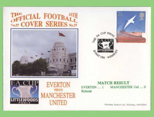 G.B. 1995 Official Football Cover Series No 37, Everton v Manchester United. F.A