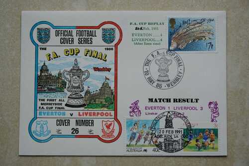 EVERTON v LIVERPOOL 1991 FA CUP FINAL - Dawn Football Cover FDC