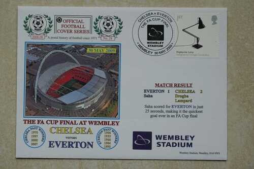 EVERTON v CHELSEA 2009 FA Cup Final Dawn Football Cover FDC