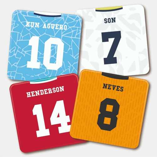 Premier League Football Shirt Coaster - Individual - Gift - Any Name and Number