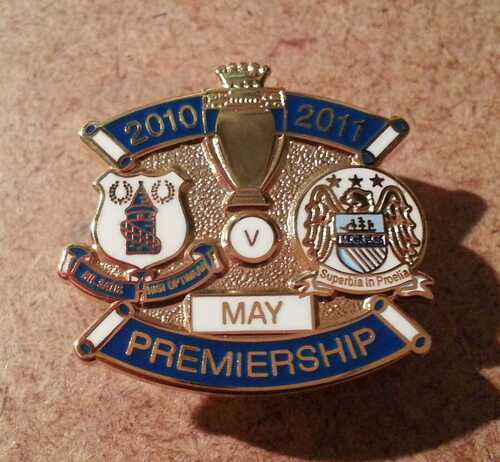 2010/11 EVERTON v MANCHESTER CITY SUPPORTERS ENAMEL BADGE