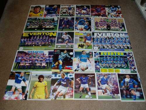 EVERTON FC  -  Shoot magazine Team Group and Player Posters Set [2]