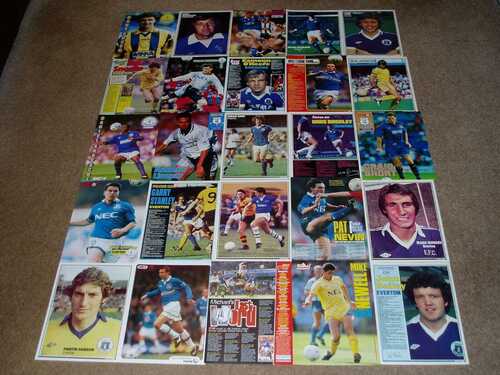 EVERTON FC  -  Shoot magazine 25 Colour A4 Player Posters Set [2]