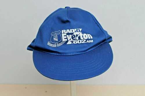 Vintage Retro Football Memorabilia Radio Everton 1602 AM Blue Cotton Cap Hat