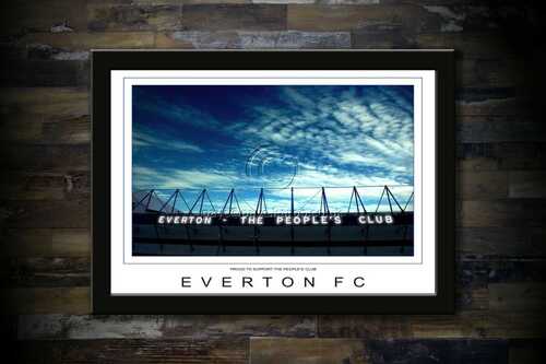 Everton FC Print. Goodison Park. The People's Club. Exclusive and Original A4