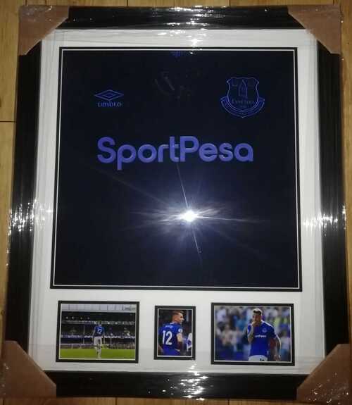 FRAMED HAND SIGNED LUCAS DIGNE EVERTON SHIRT (2)