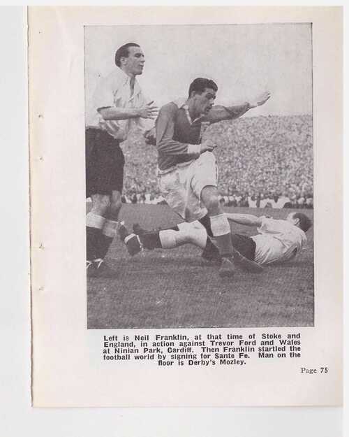 Player Pic from 1950-51 FOOTBALL Annual - WALES V ENGLAND  +  ARSENAL v EVERTON