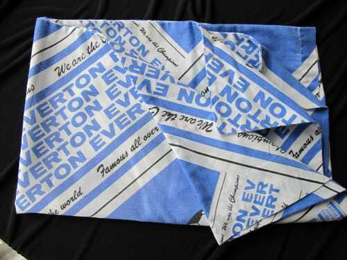 VINTAGE EVERTON PILLOWCASE 1990'S COULD EVEN BE A FLAG!