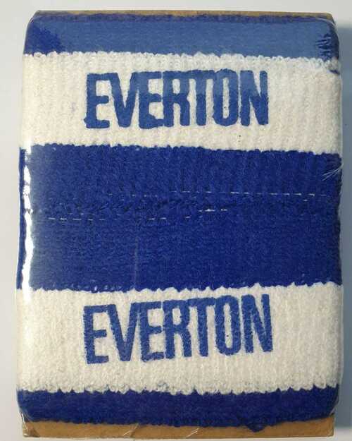 EVERTON FC VINTAGE ORIGINAL PAIR OF SWEAT BANDS FOOTBALL CLUB TOFFEES THE BLUES