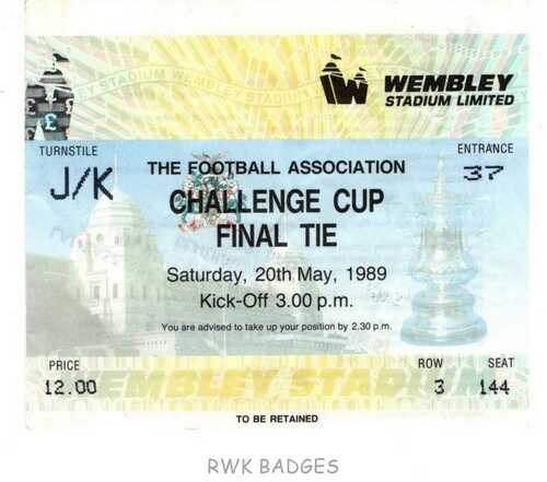 1989 LIVERPOOL v EVERTON FA CUP FINAL TICKET