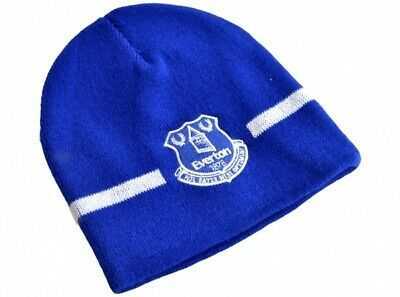 Everton Football Club Official Knitted Royal Blue Beanie Hat Badge Crest