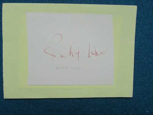 HAND SIGNED - Ricky Hill and Dave Watson - Page from autograph book- Luton Everton