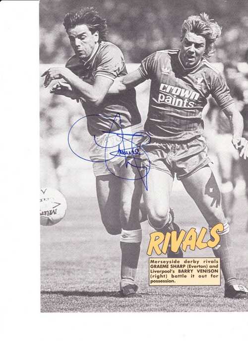 GRAEME SHARP EVERTON HAND SIGNED PAGE FROM ANNUAL