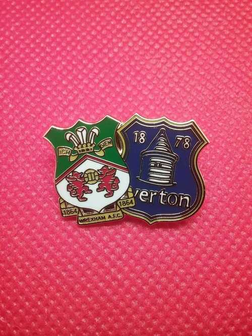 WREXHAM FC  National league and EVERTON FC Pin badge Quality hard enamel