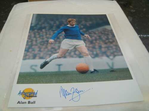 ALAN BALL HAND SIGNED AUTOGRAPHED WESTMINSTER EDITIONS PHOTO CARD EVERTON 1966