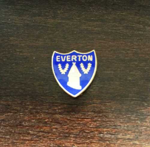 EVERTON Crest Pin Badge Blue Gold-Color White TOFFEES PREMIER LEAGUE Evertonian