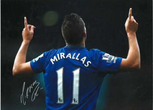 Kevin Mirallas Everton 16 x 12 inch hand signed authentic football photo SS115A