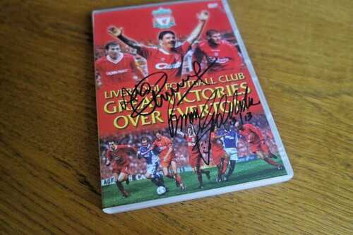SIGNED Steven Gerrard Bruce Grobelaar Liverpool Victories Over Everton DVD