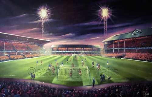 Everton, 1960's Goodison Park -  A3 print