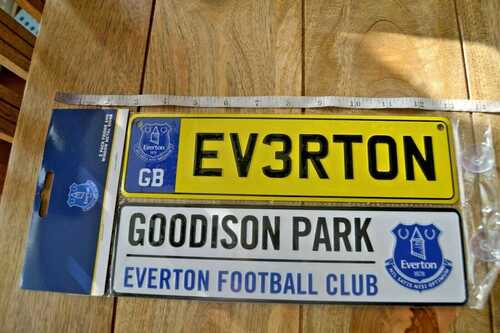 ~ EVERTON FC ~ Fridge and Window Metal Christmas Gift Street Sign