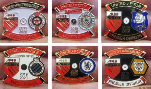 Manchester United Man Utd Pin Badges Match Games 2019 - 20 Season MUFC