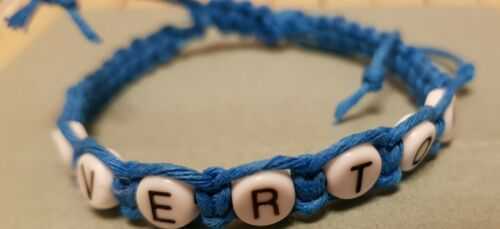 EVERTON TOFFEES  BRACELET WRISTBAND  Hand Made to Order Adjustable