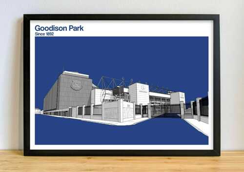 Everton F.C. Goodison Park Art Print, Poster, Picture, A3 unframed