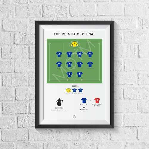 Everton vs Manchester United - FA CUP Final 1995 | Football Art Print