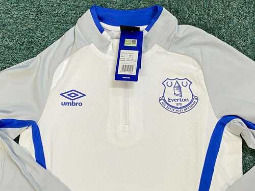 EVERTON 1/2 ZIP TRAINING TOP  2019,- WHITE - GREY  BRAND NEW