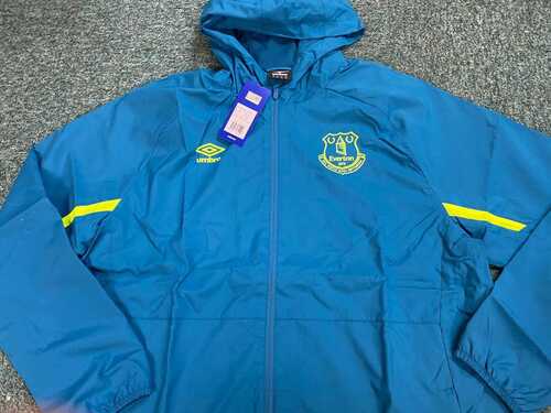 EVERTON SHOWER TRACKSUIT-JACKET-2019-CELESTRIAL BLUE-YELLOW-BRAND NEW FREE POST