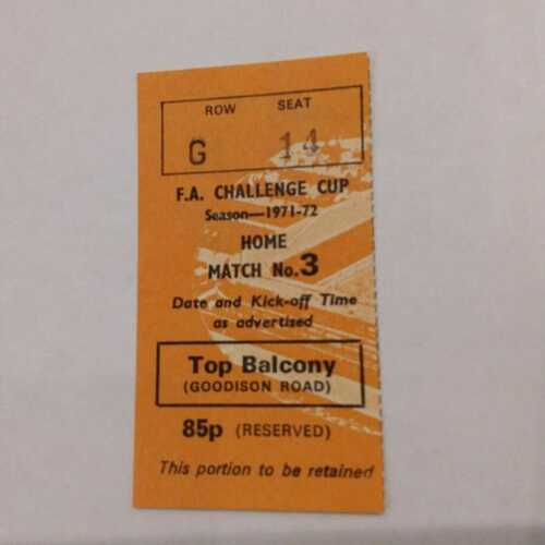 Ticket 1971/72 Everton v Tottenham Spurs (FA Cup 5)