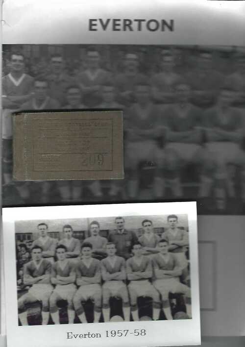 EVERTON Season Ticket Booklet 1957/58 with vouchers and pictures