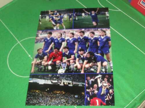 Everton FC Multi-Signed x 7 1985 European Cup Winners Cup Final Montage